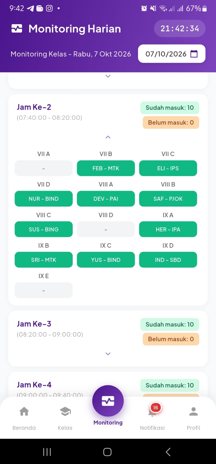 Supervisi KBM Kepsek